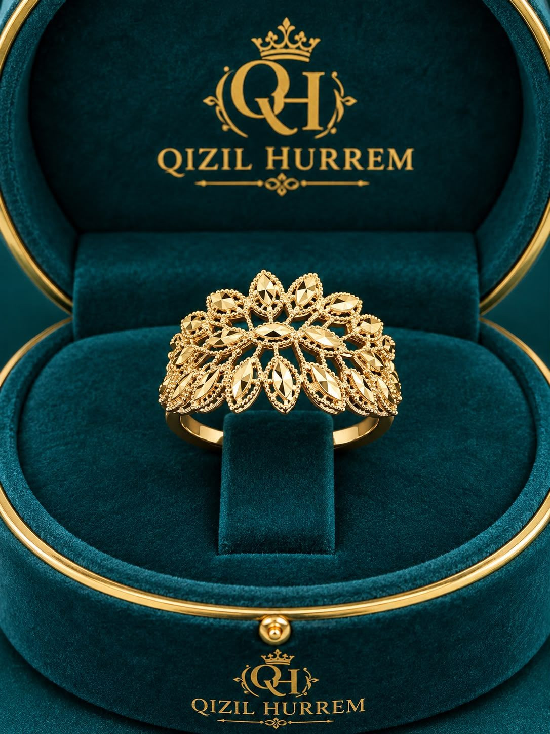Qadınlar üçün üzük Qızıl Hurrem HG502, qızıl 585 əyar