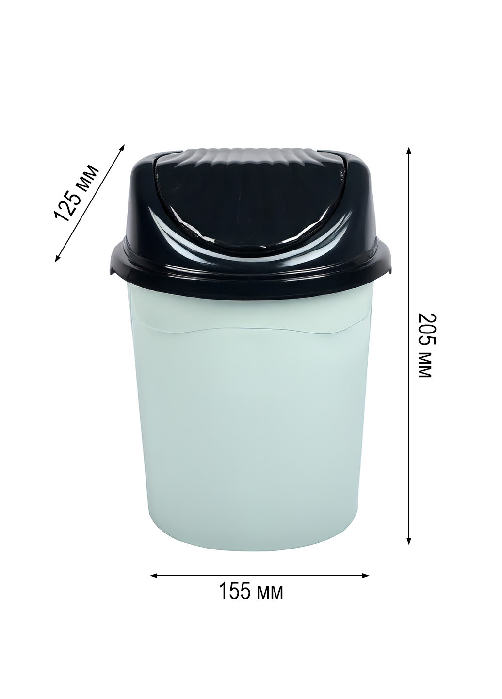 Zibil qabı 6128, plastik, boz, 1.7 l