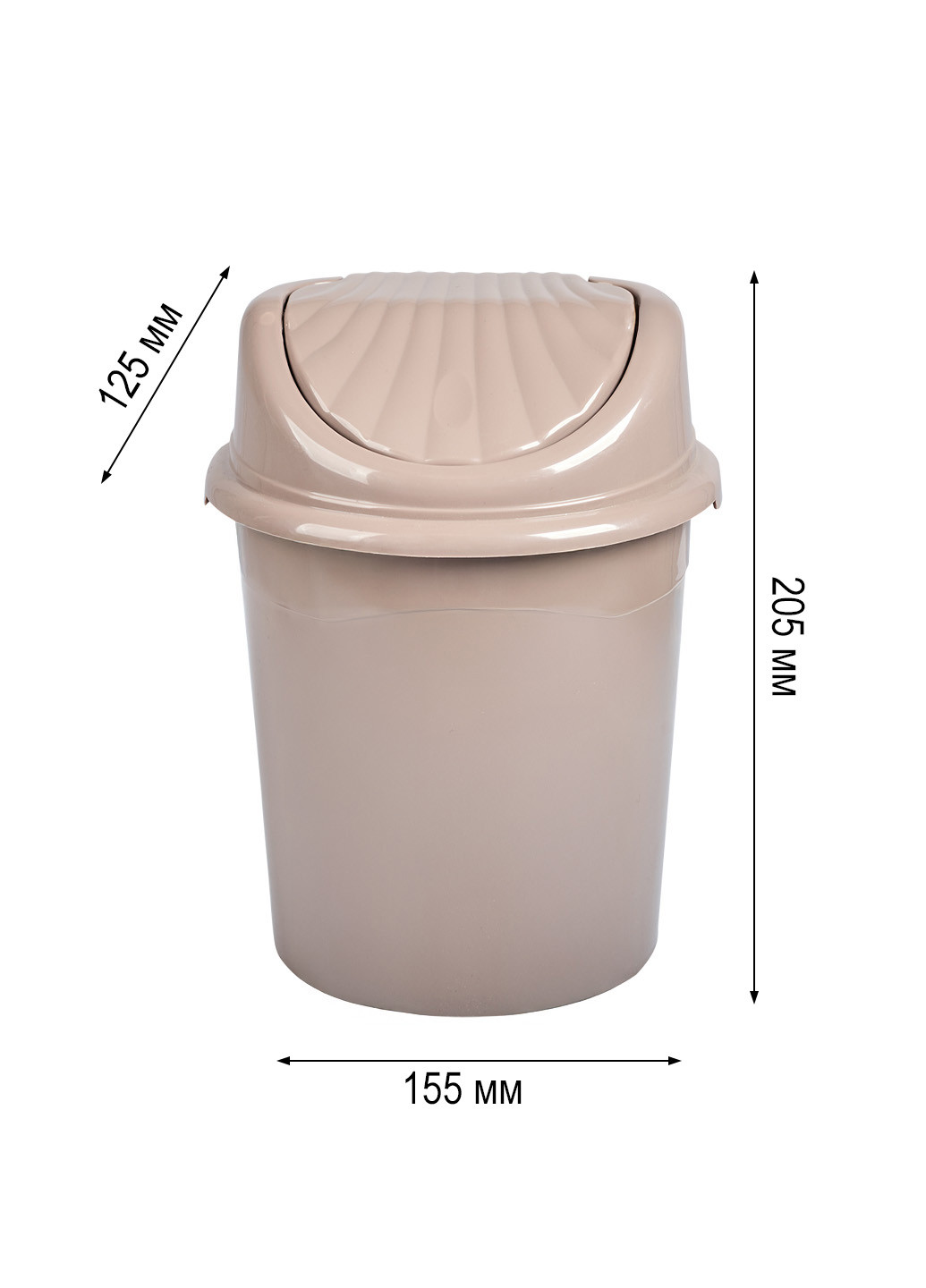 Zibil qabı 6128, plastik, qəhvəyi, 1.7 l