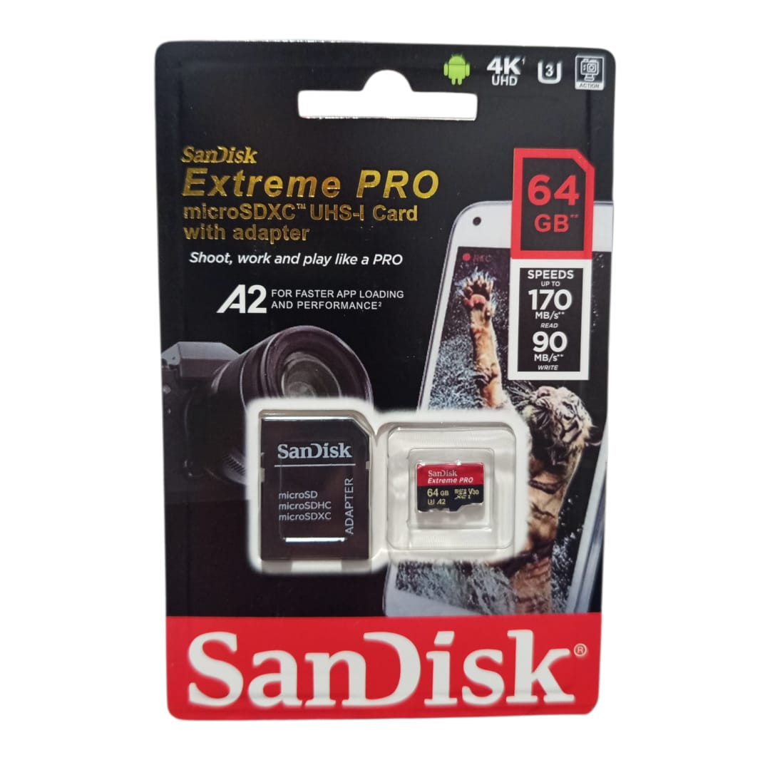 Yaddaş kartı Sandisk Extreme Pro microSDHC 64GB
