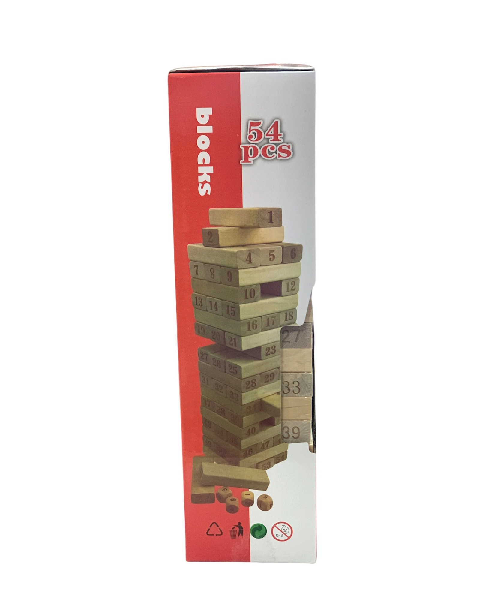 Stolüstü oyun Jenga Blocks, 54 əşya, taxta