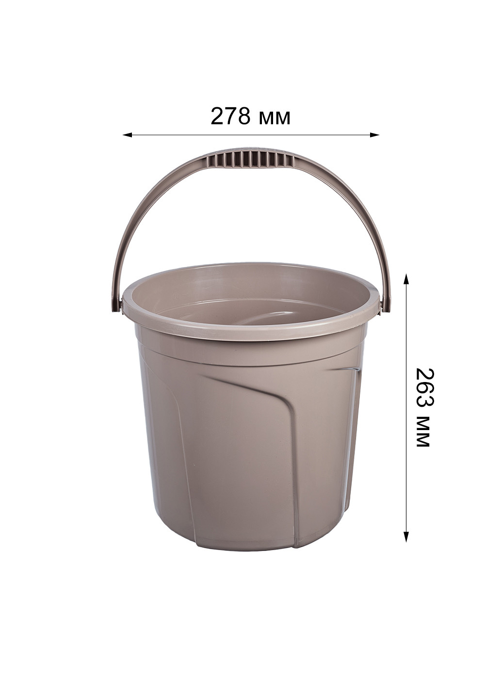 Vedrə Stars Plast, plastik, qəhvəyi, 27.8х26.3 sm, 10 L