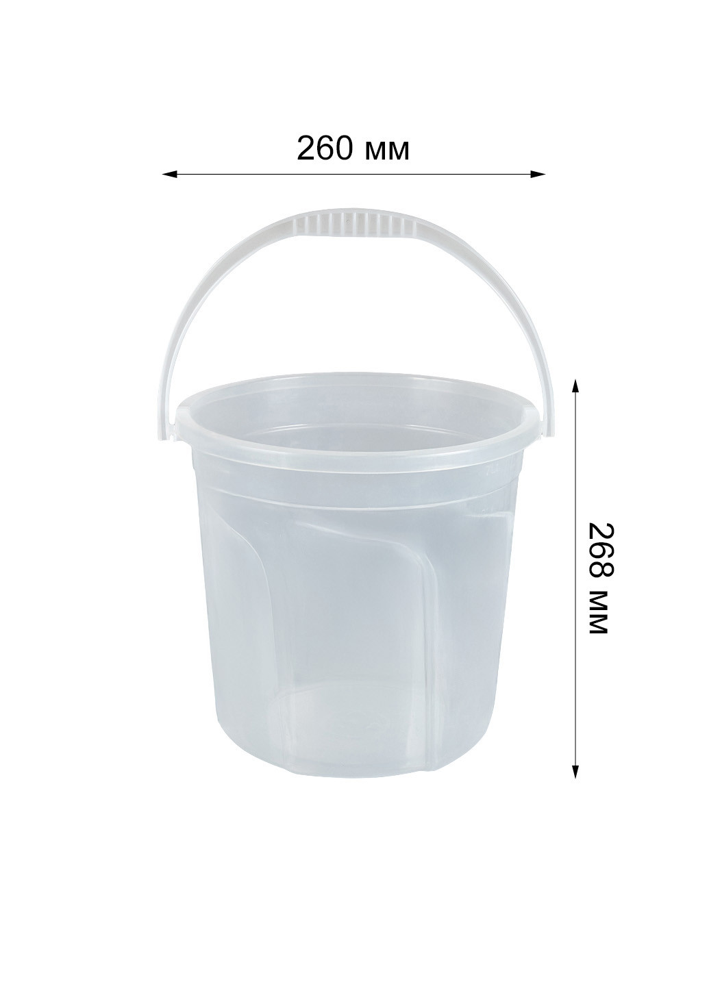 Vedrə Stars Plast, plastik, şəffaf, 26х26.8 sm, 7 L