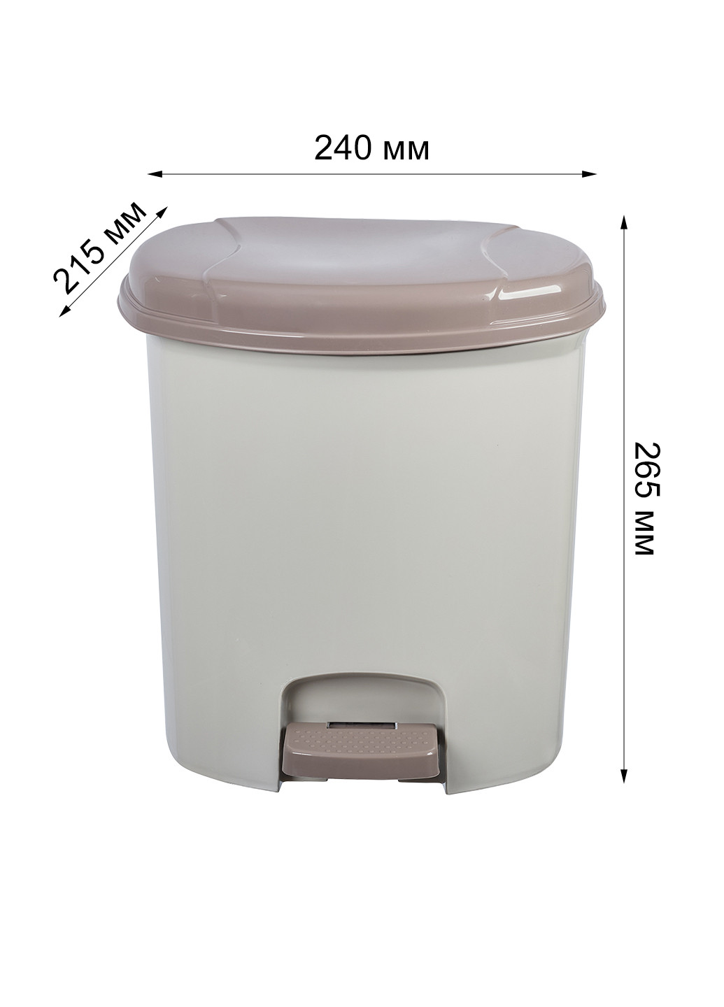 Zibil qutusu Stars Plast, plastik, bej, 8 l