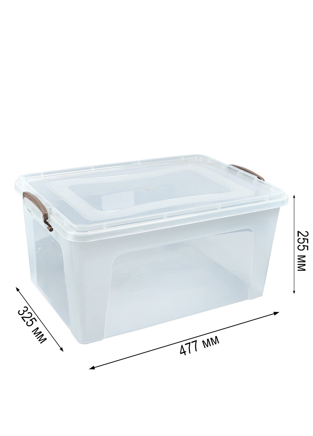 Saxlama qutusu Stars Plast, plastik, şəffaf, 47.7х32.5х22.5 sm, 27 L