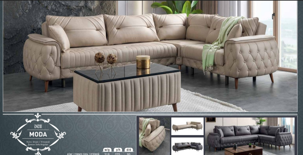 Yumşaq mebel dəsti Moda, bej