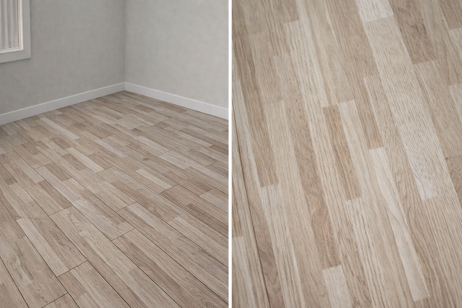 Dekorativ döşəmə örtüyü 680, bej, 15.2x91.4 sm 36 ədəd