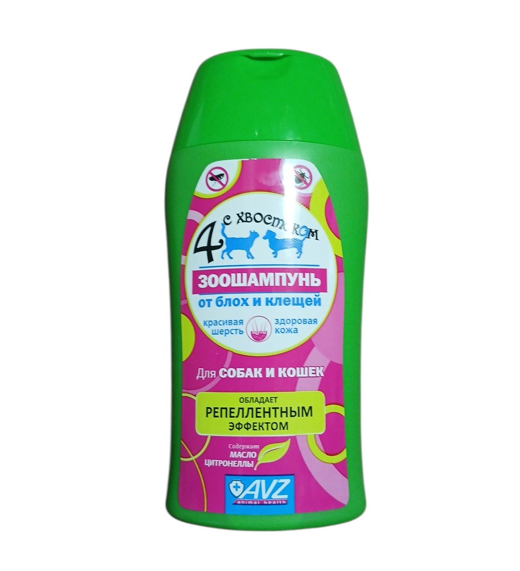 Pişiklər və itlər üçün şampun С Хвостиком, birə və gənələrə qarşı, 180 ml