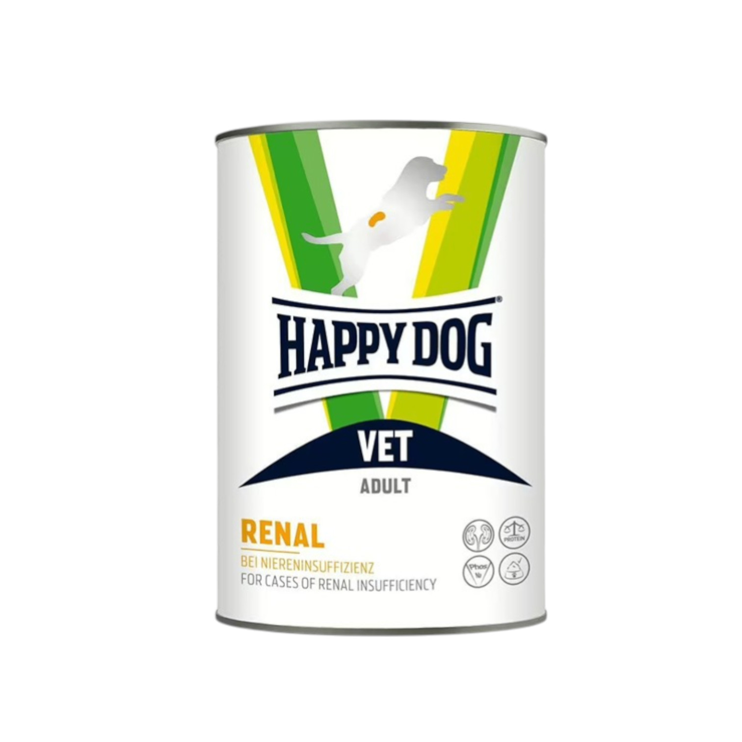 Nəm yem Happy Dog Vet Renal, yetkin itlər üçün, toyuq və donuz əti ilə, 400 q