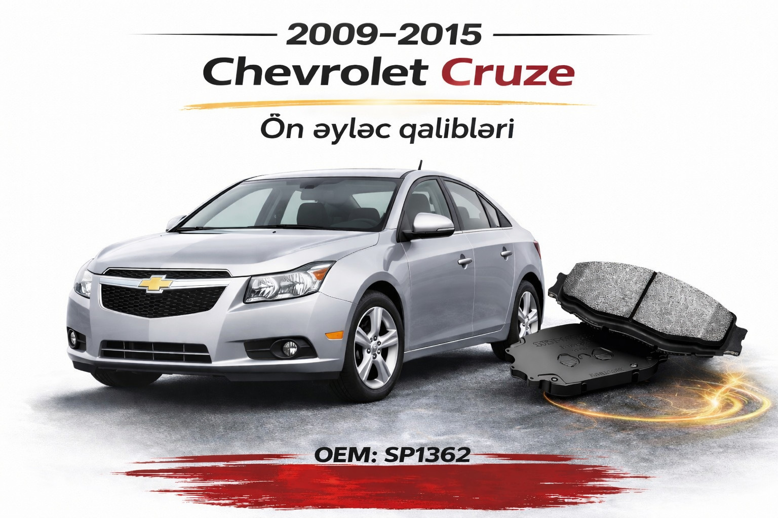 Ön əyləc bəndləri̇ Chevrolet cruze 2009-2015