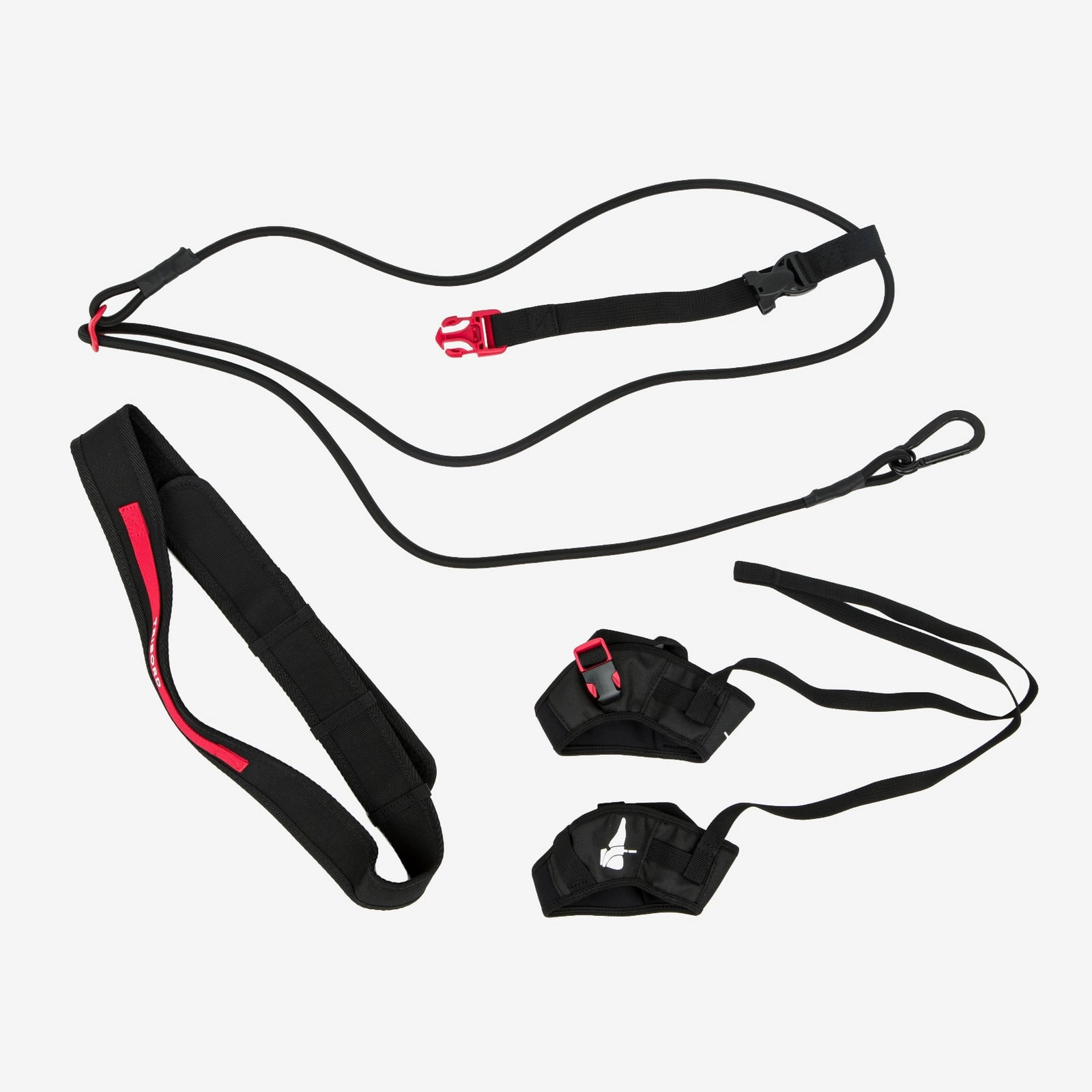 Üzgüçülük elastik kəmər Decathlon, qara/qırmızı