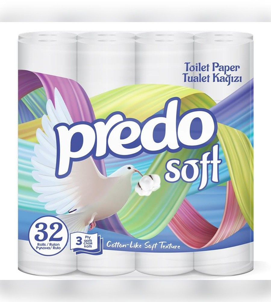Tualet kağızı Predo Soft, 3 qat, 32 əd