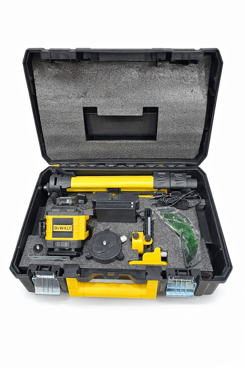 Lazer səviyyə DeWalt OTTQW223 16 xətt 4D yaşıl şüa 130 sm dayaqlı