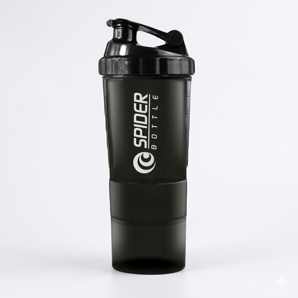 Şeyker Spider Bottle 3in1, qara, 500 ml