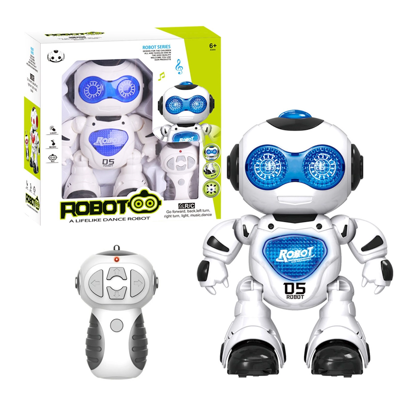 Pultla idarə olunan səsli robot Dance Robot 606-1