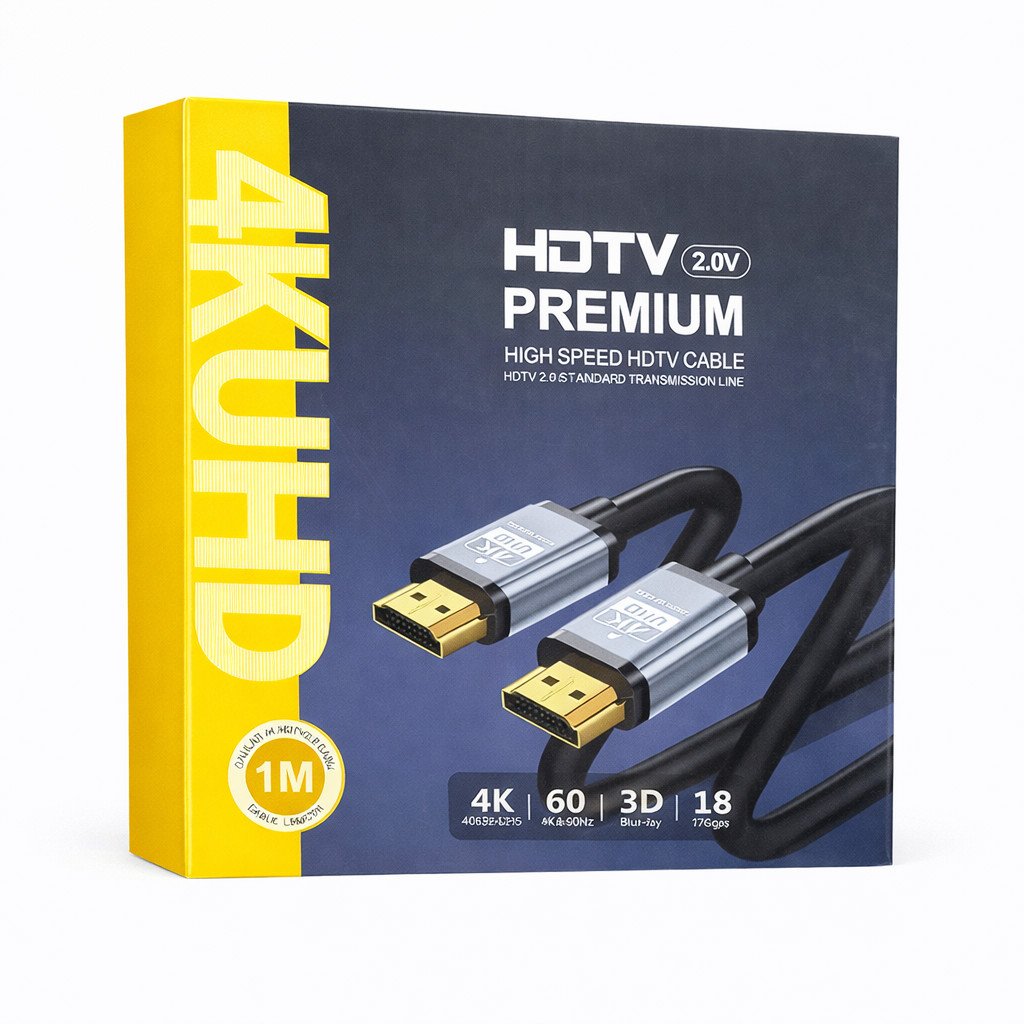 HDMI Kabel 1M 4K UHD HDTV 2.0 Premium Yüksək Sürətli, 60Hz TKH