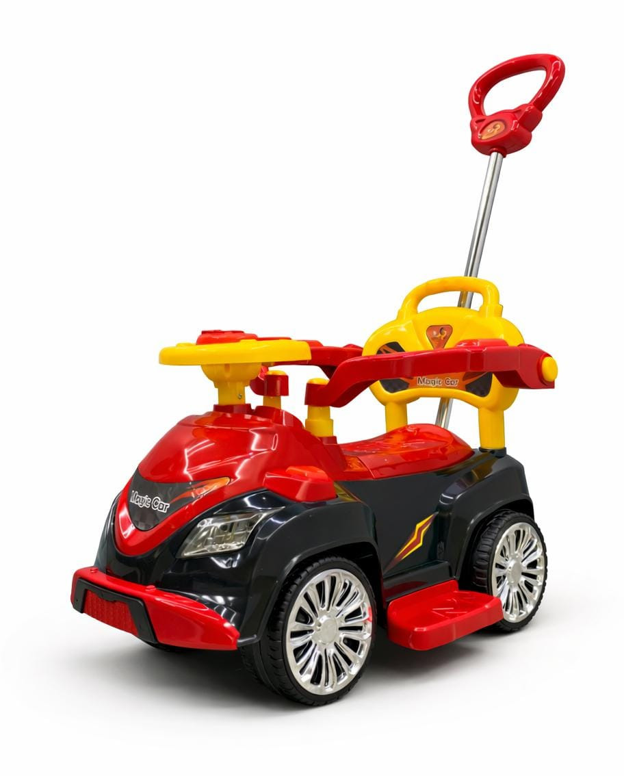 Uşaqlar üçün diyirlənən maşın Magic Car, 1-4 yaş, qırmızı/qara