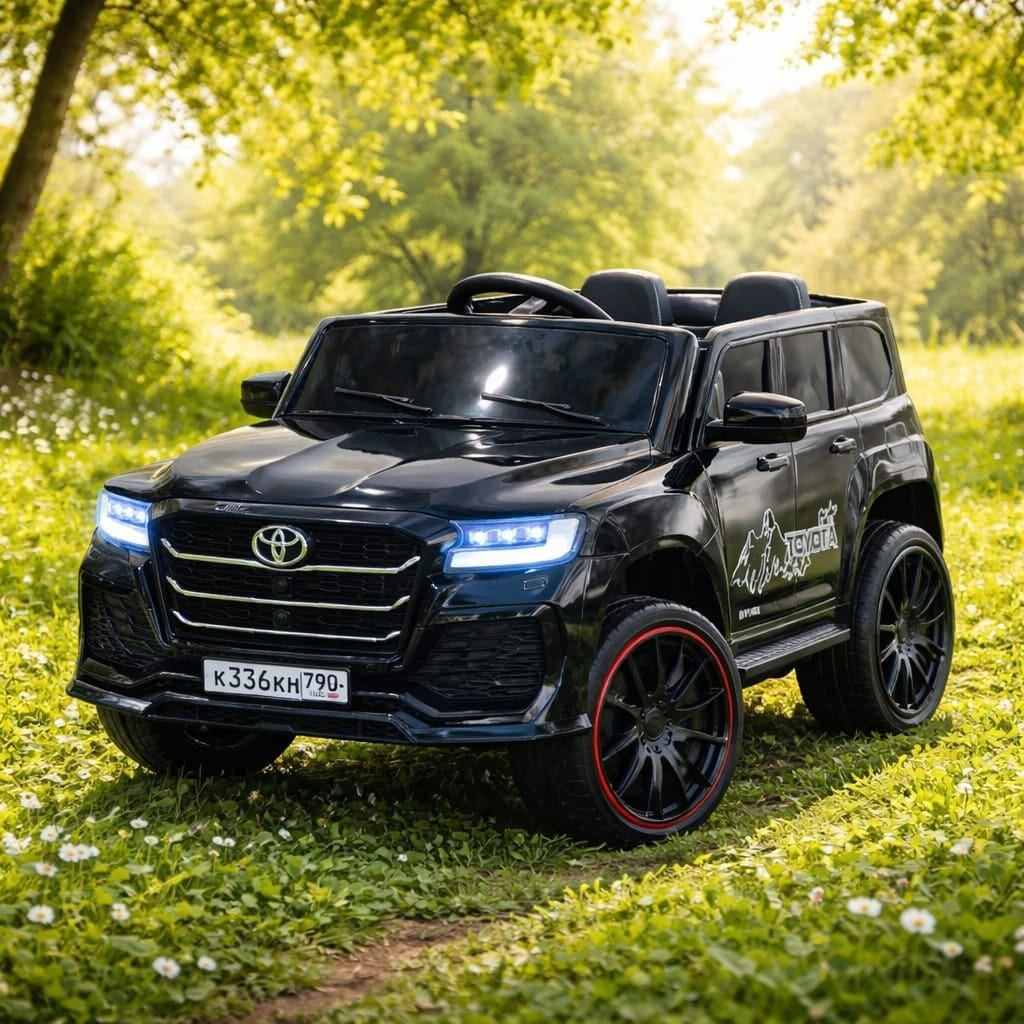 Uşaq elektrik avtomobili Toyota Premium SUV DK-RR998, 2 idarəetmə rejimi, musiqi, uzaqdan idarəetmə, 8 yaşa qədər, qara