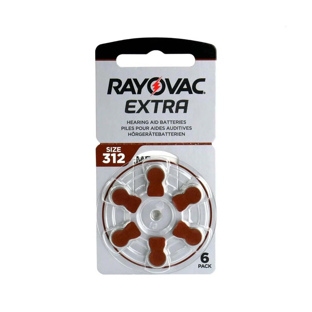 Batareya dəsti Rayovac Extra 312 size, 6 əd.