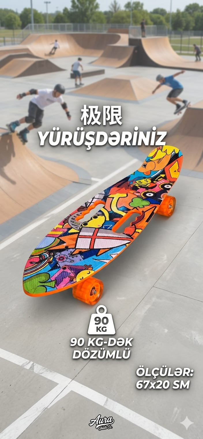 Skeytbord uşaqlar üçün MP398392, rəngbərəng