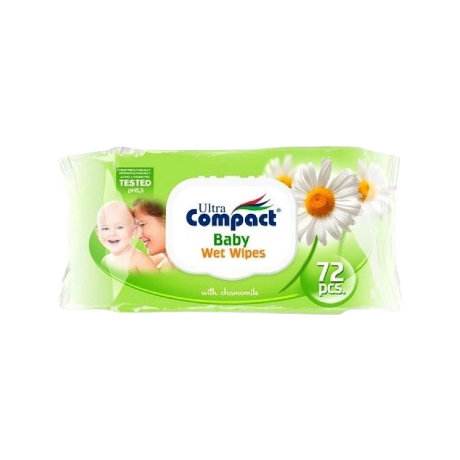 Uşaqlar üçün nəm salfetlər Ultra Compact, 72 ədəd (8697420531188)