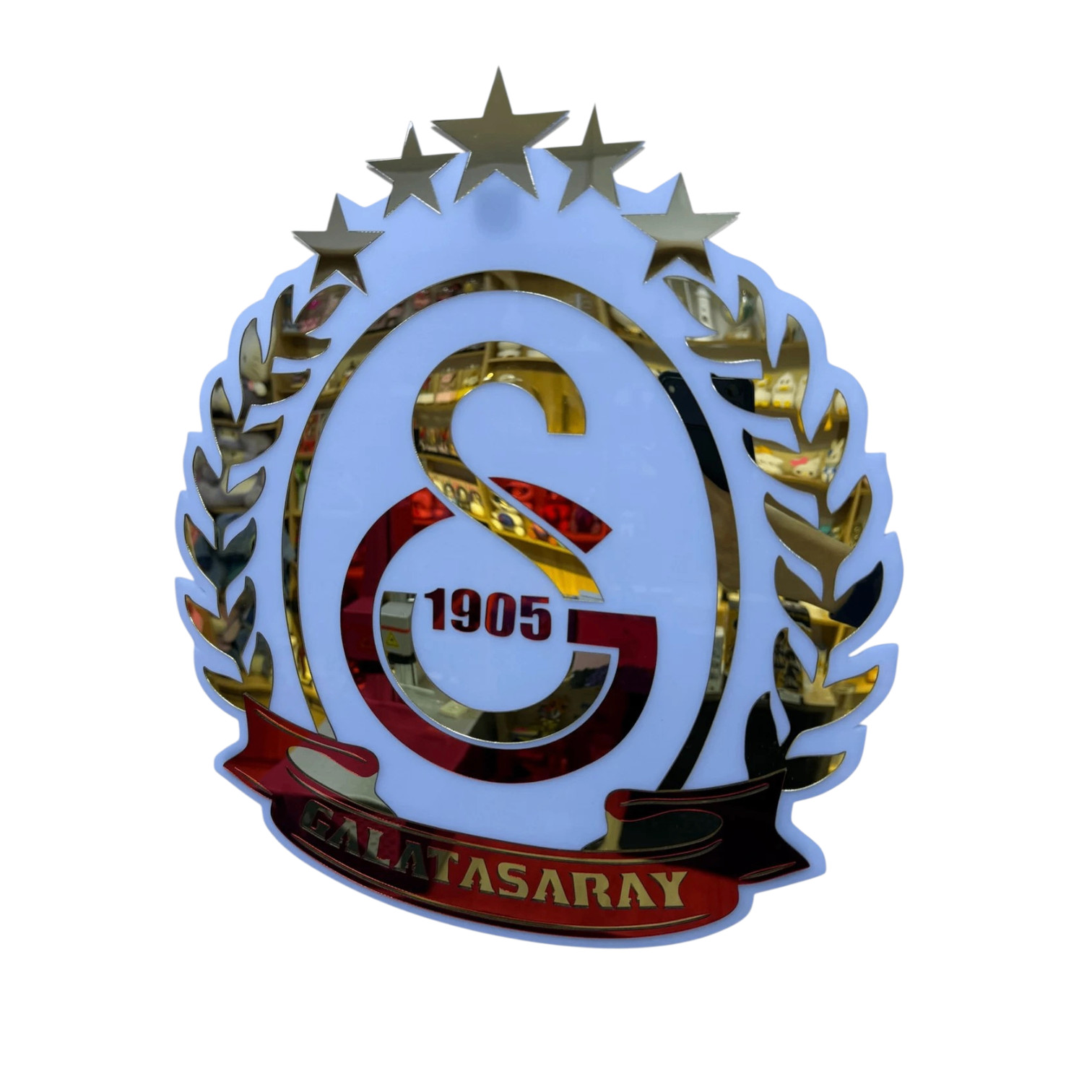 Divar üçün dekor Galatasaray 1905, plastik, qızılı/mavi, 34x38 sm