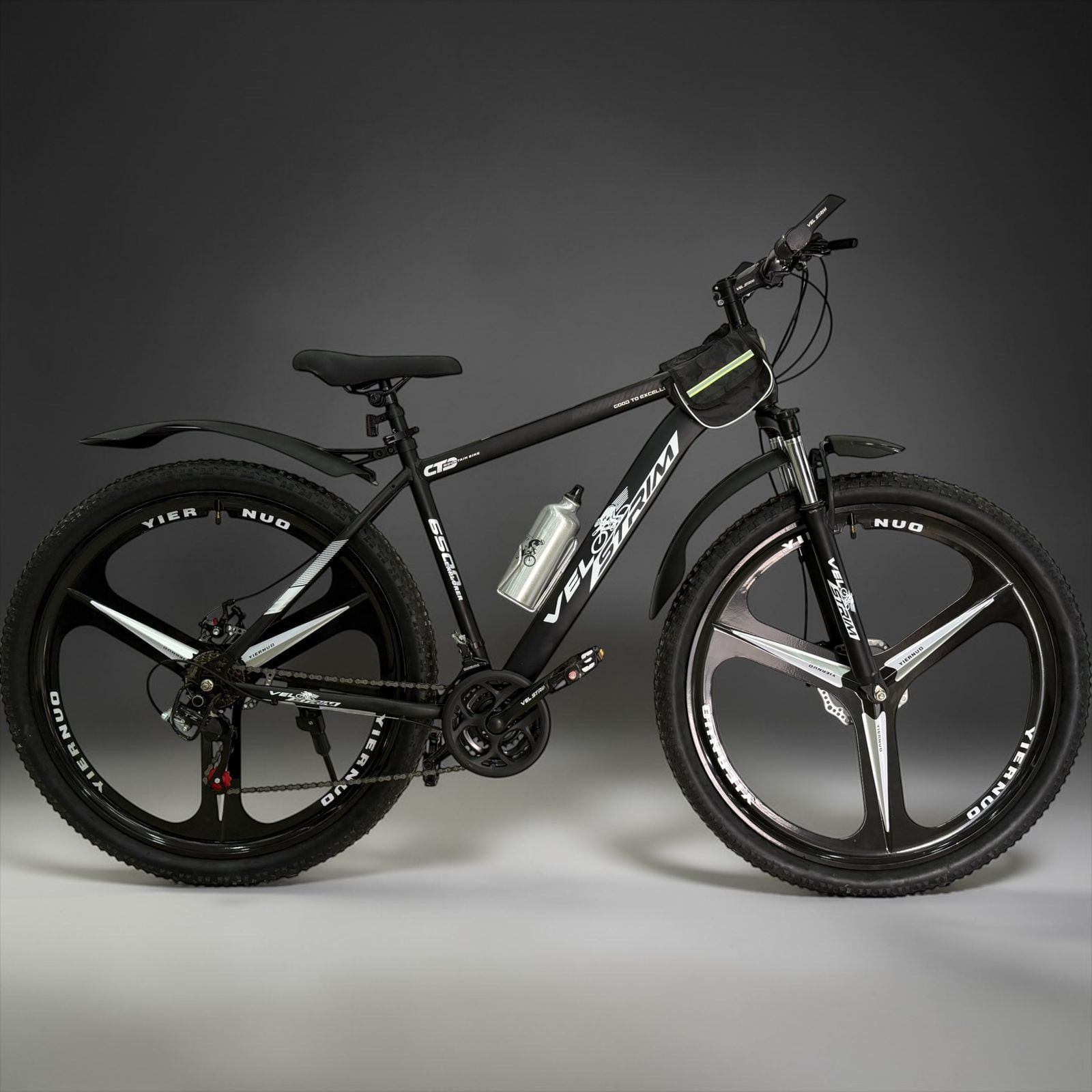 Dağ velosipedi VipSTRIM Velostrim Mercedes Pro 29-HZ-3D, qara