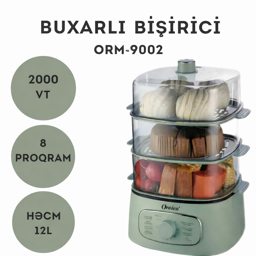 Buxarlı bişirici Orvica ORM-9002 12L 2000W