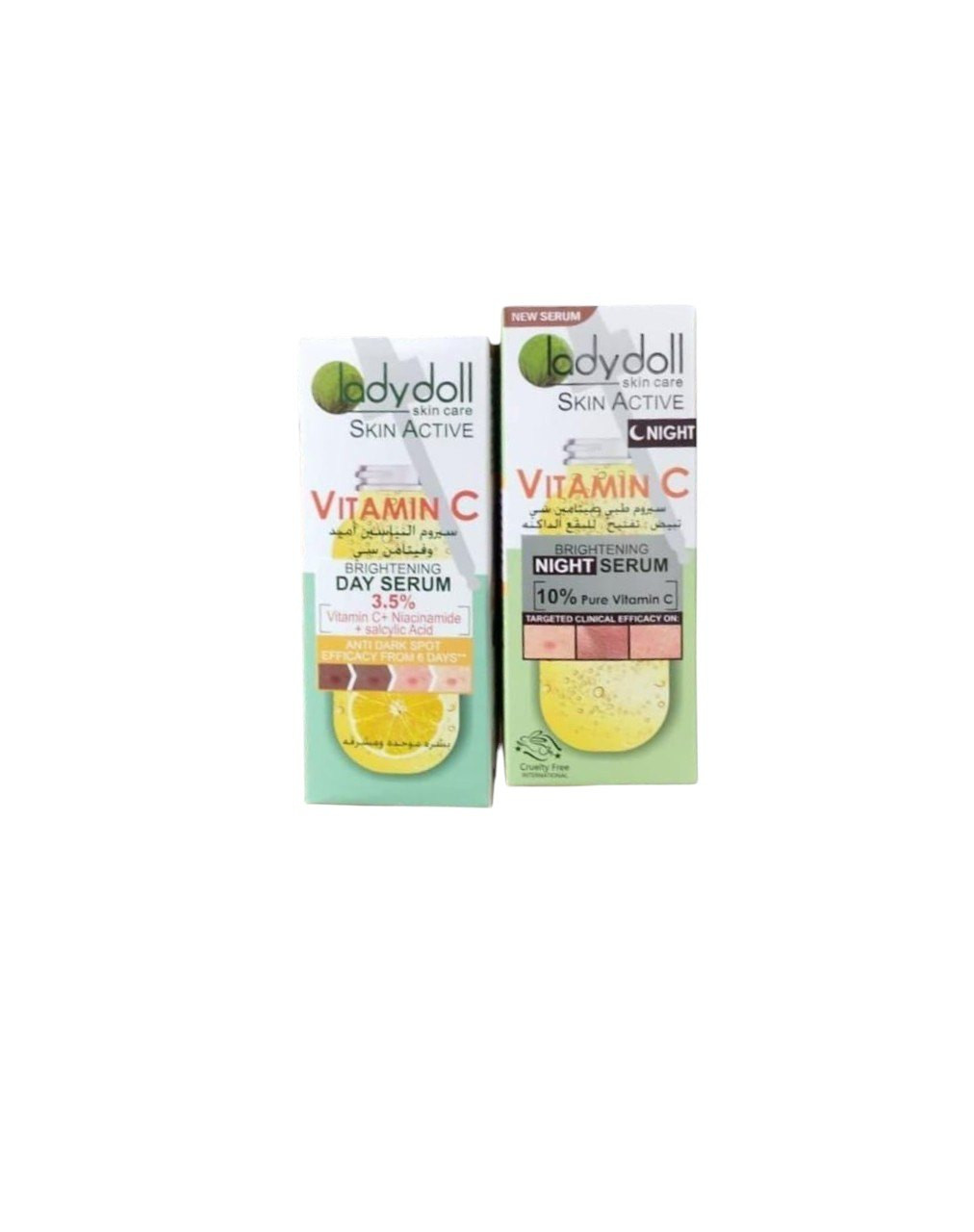 Üz üçün zərdab dəsti Skin Active Vitamin C Brightening 2x30 ml