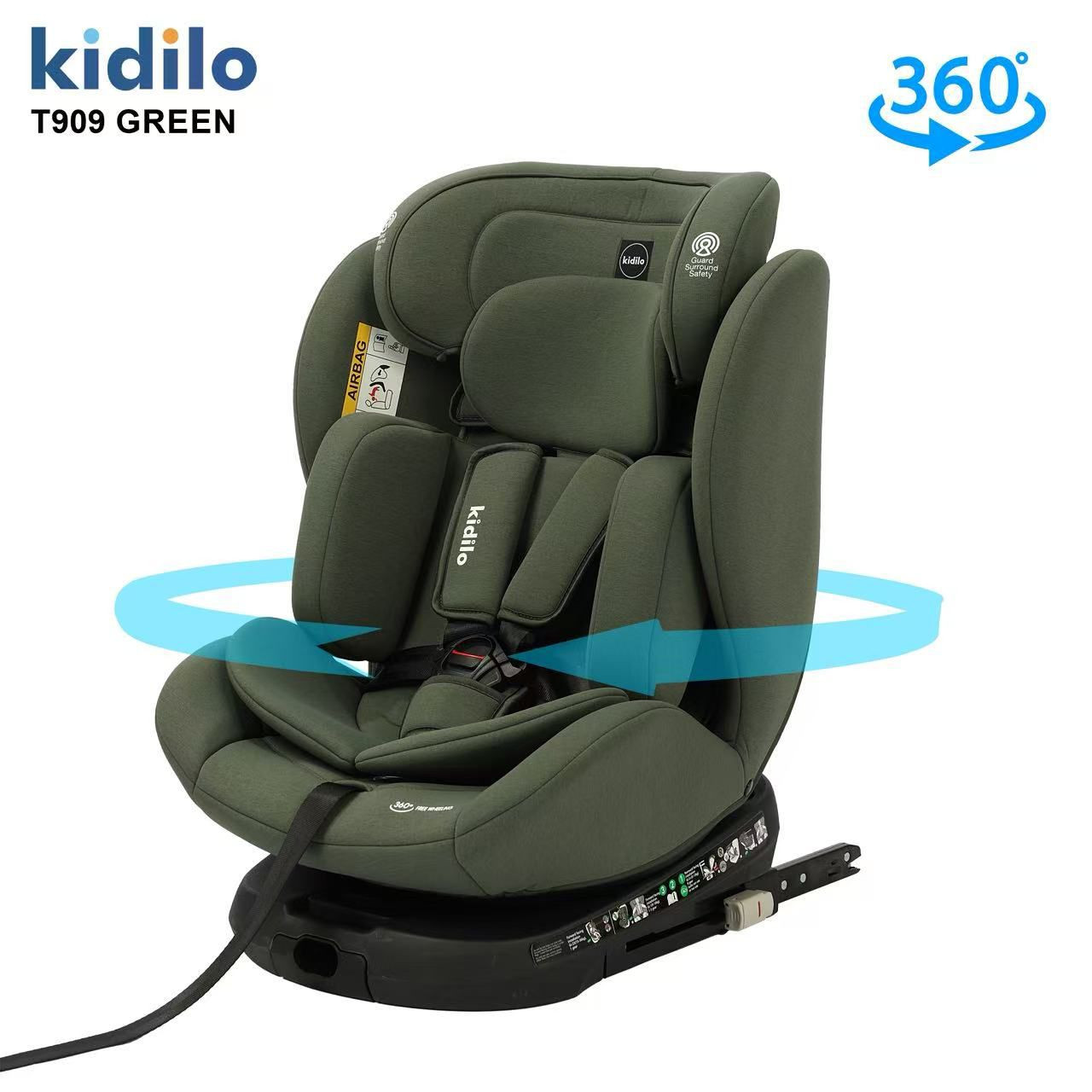 Uşaqlar üçün avtomobil kreslosu AYKN_T909, haki