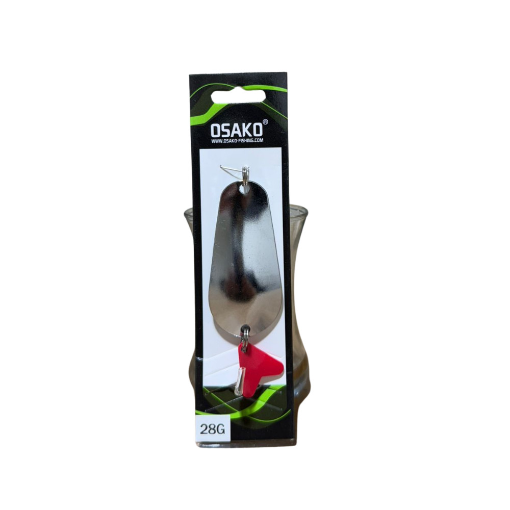 Qarmağa bağlanan metal lövhəcik Osako 28G, gümüşü