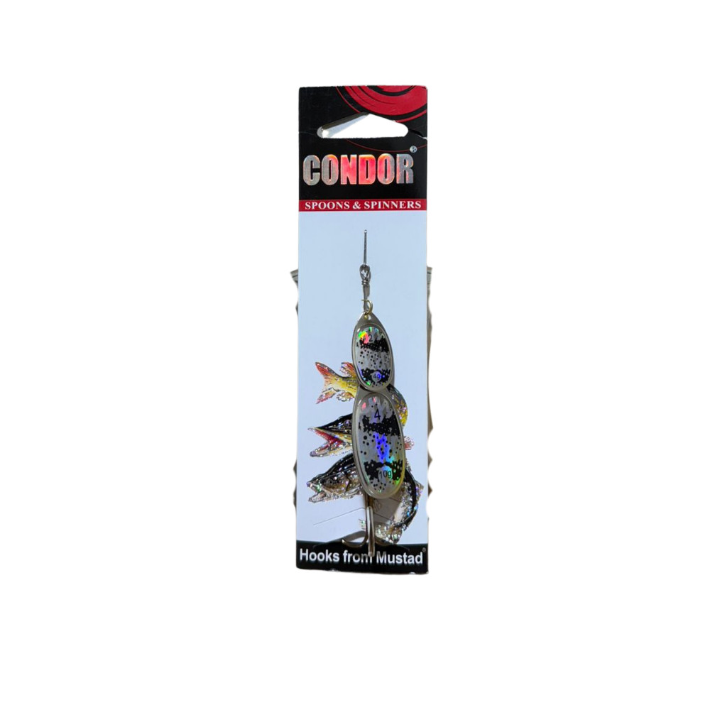 Qarmağa bağlanan metal lövhəcik Mustad Condor, rəngbərəng