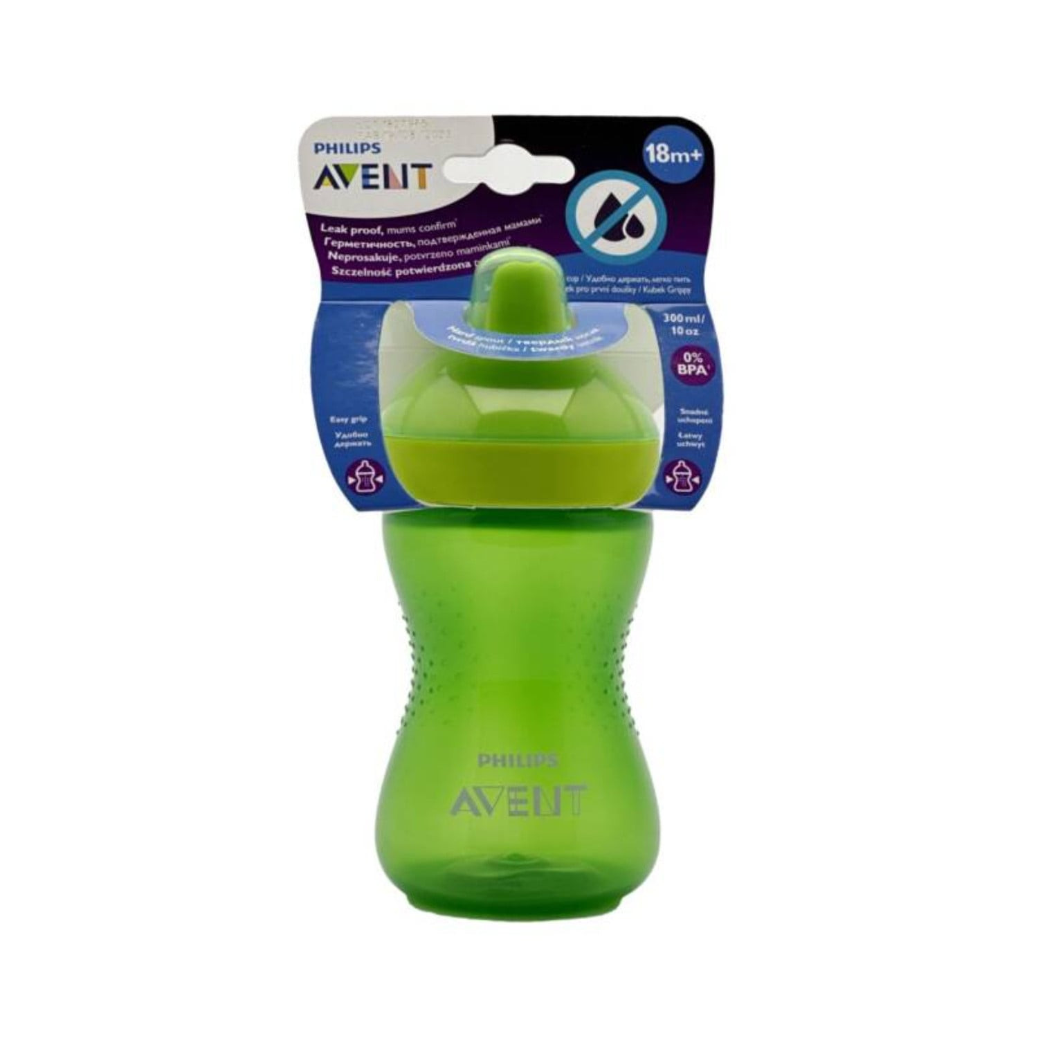 Uşaq üçün sərt başlıqlı su qabı Avent, 300 ml, 18 ay+
