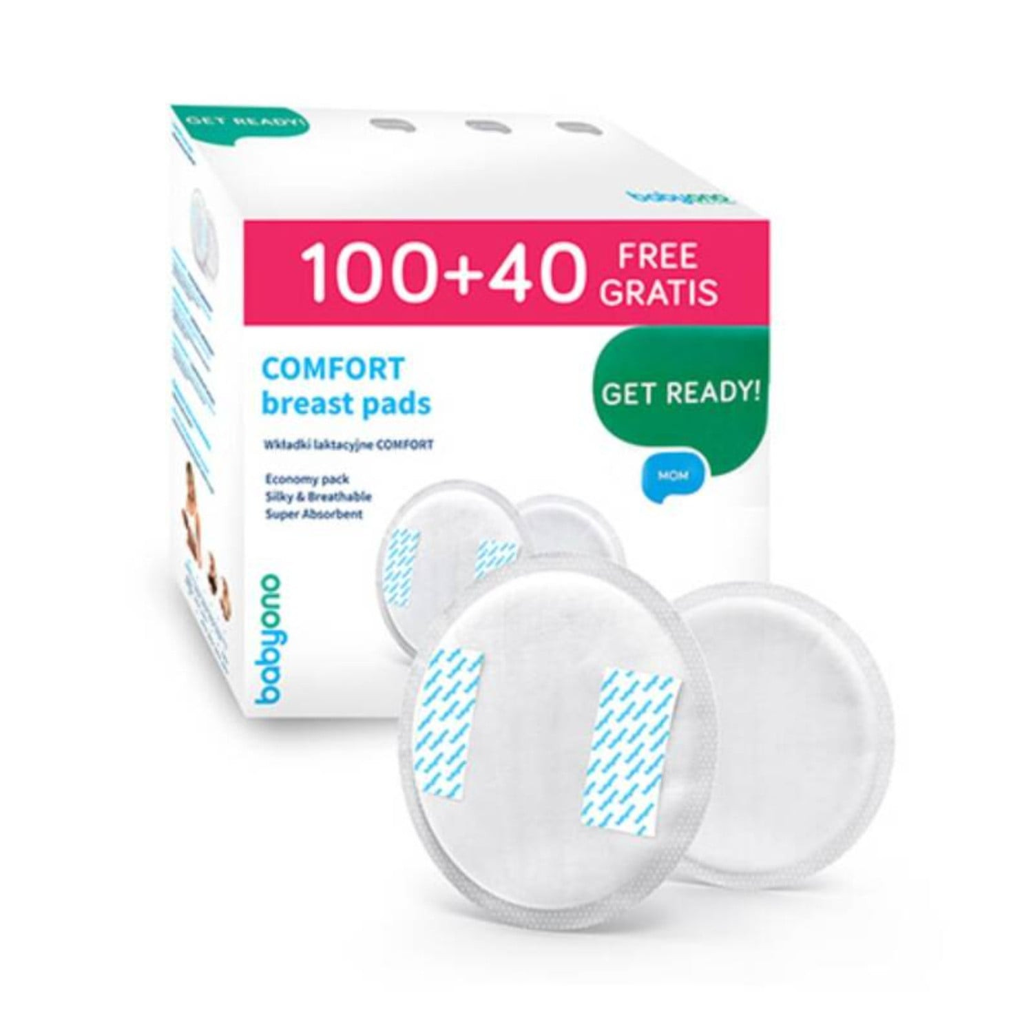 Döş üçün bezlər Babyono Comfort N100+40