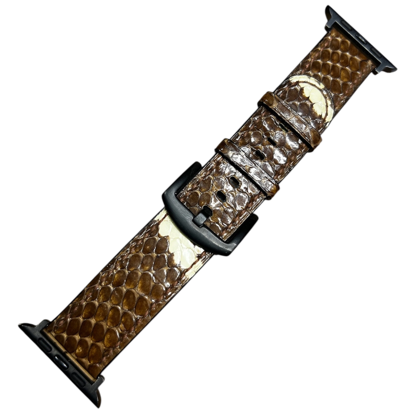 Saat üçün qayış, qəhvəyi, təbii dəri, 120x22 mm