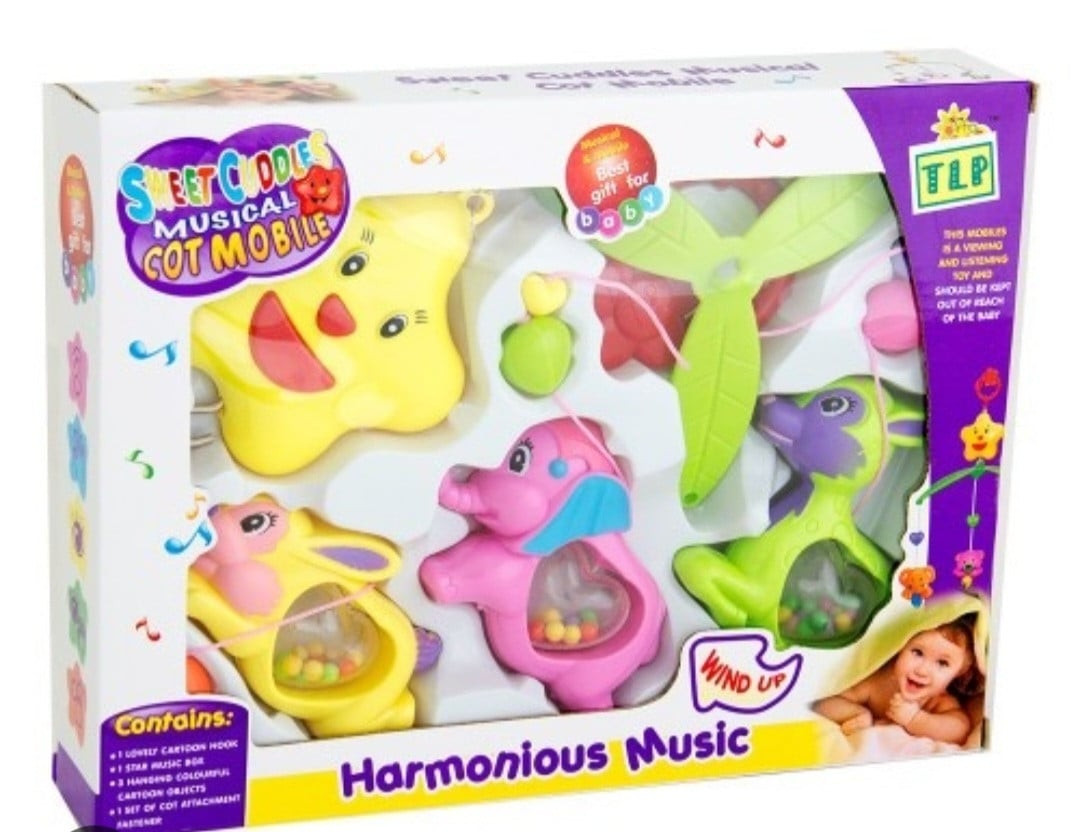 Uşaqlar üçün musiqili beşik karuseli Piramida, rəngli asma oyuncaqlar, 0+ yaş