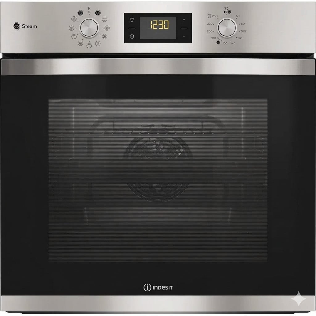 Quraşdırılan soba Indesit IFWS3841JHIX 71 L Inox