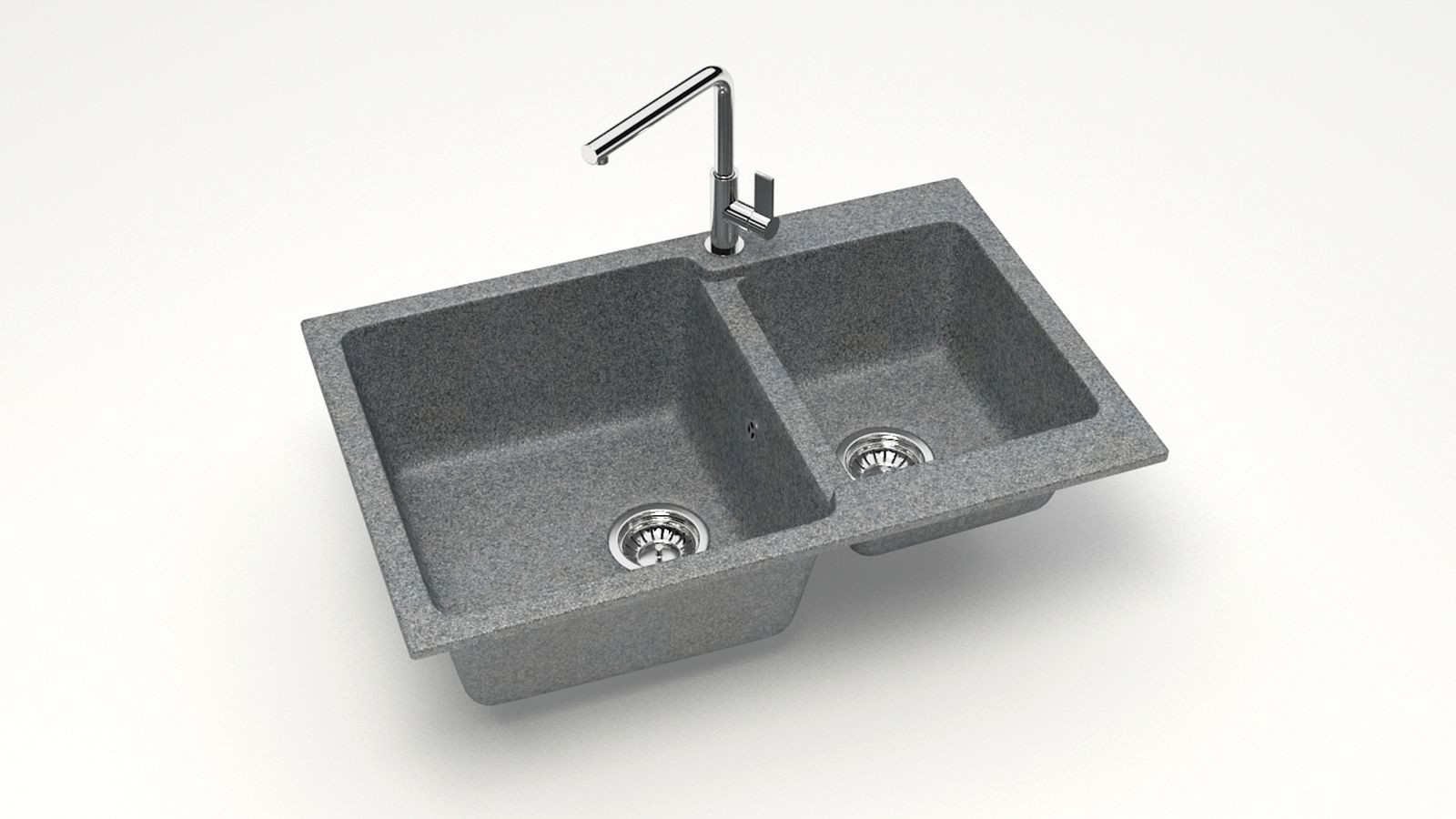 Mətbəx çanağı qoşa Marbaxx 191, boz