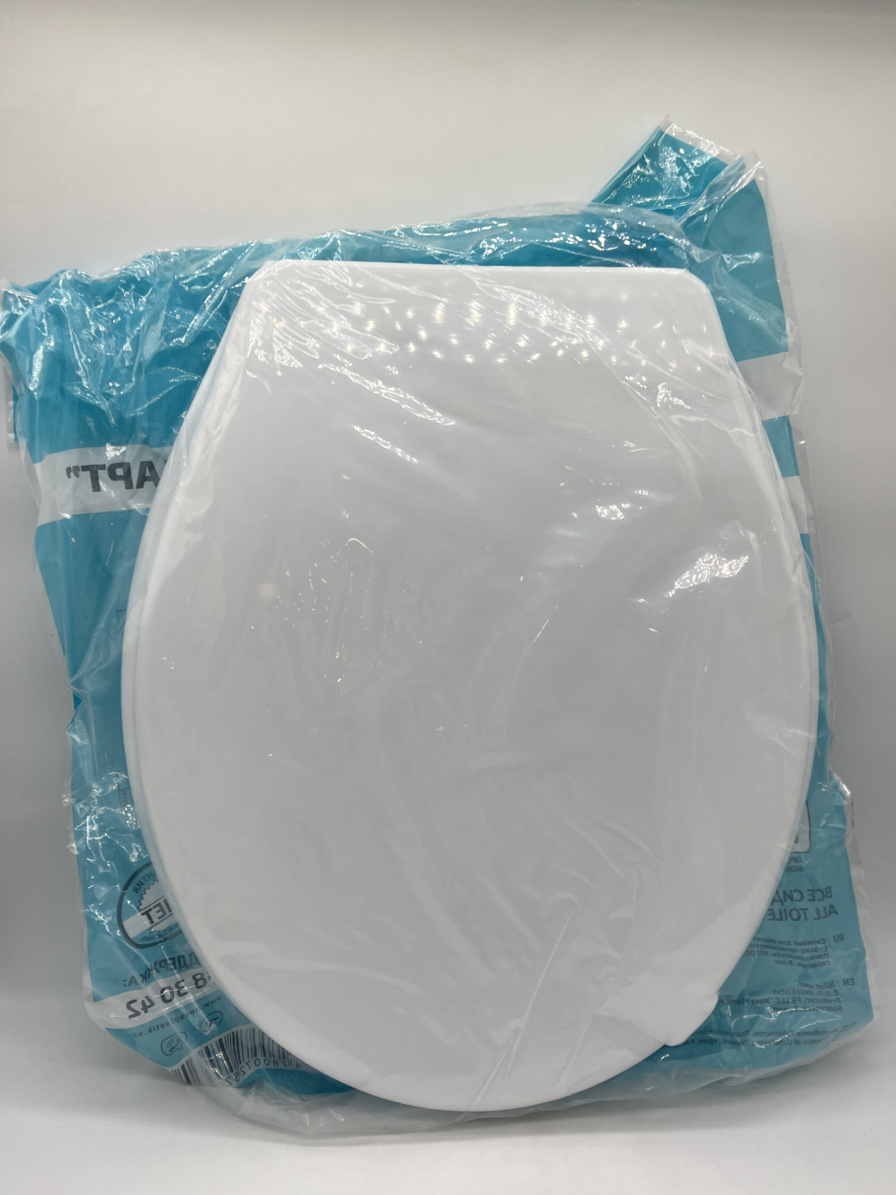 Unitaz üçün qapaq L554, plastik, ağ, 43.8x36.7 sm