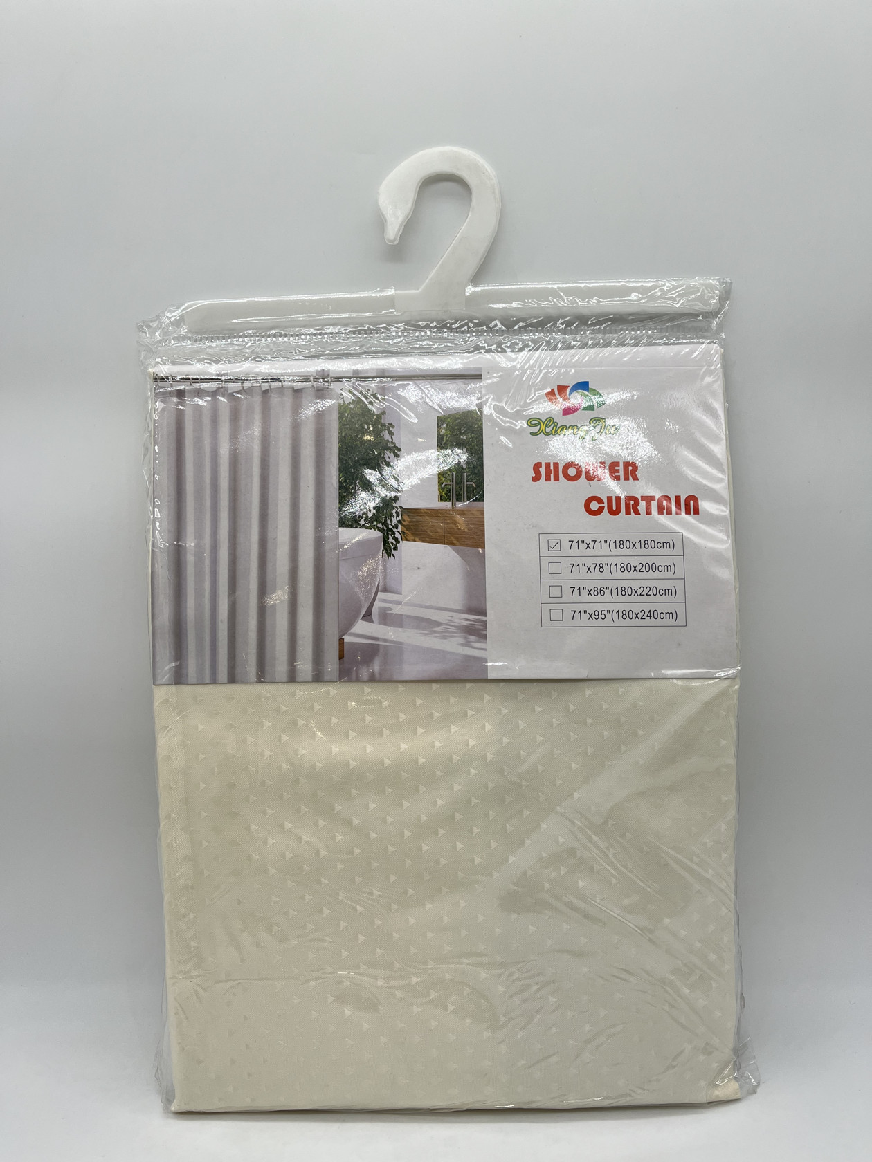 Hamam otağı üçün pərdə 64014262, açıq sarı, 180x180 sm