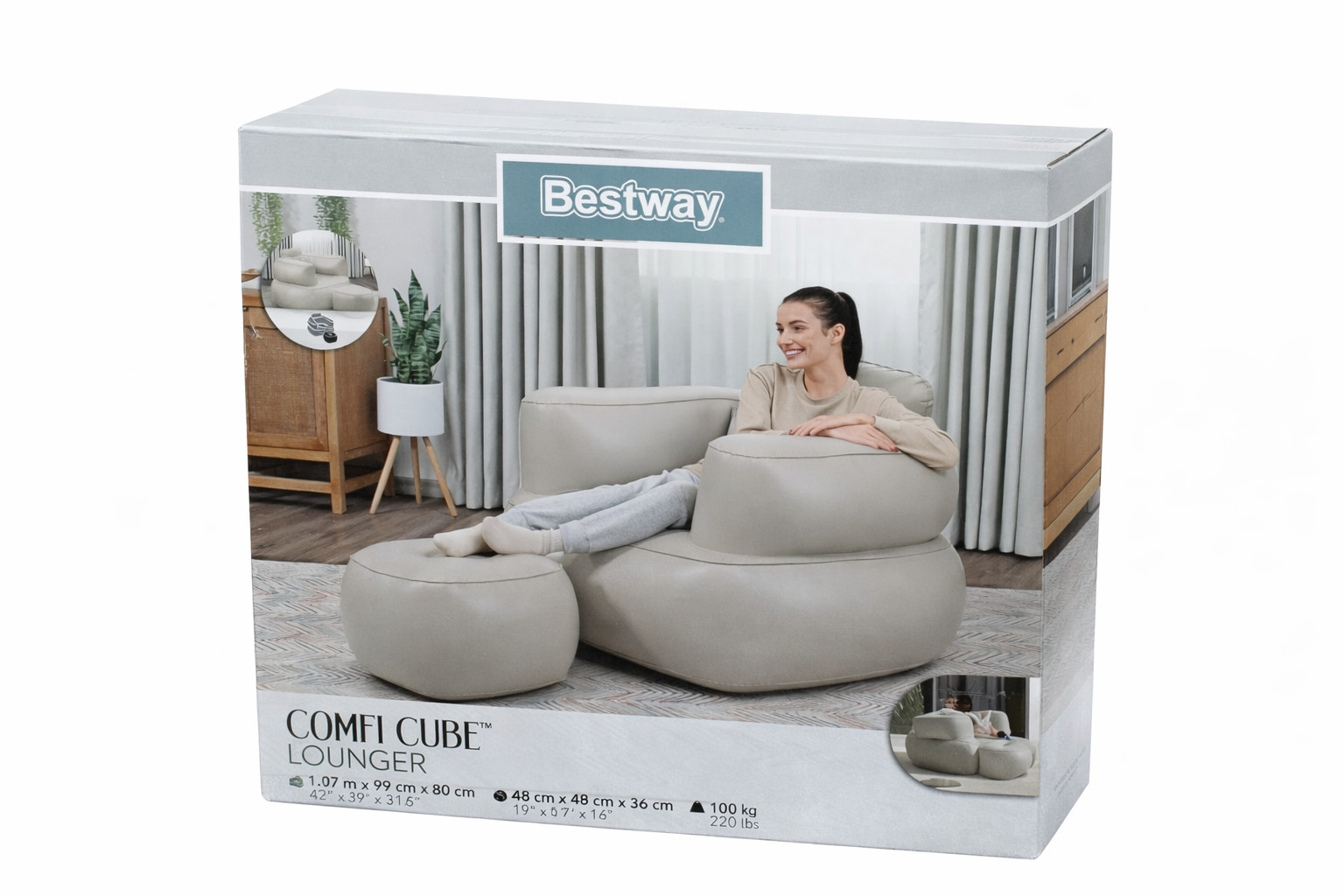 Şişmə kreslo Bestway 7682, vinil, 99х80х137 sm