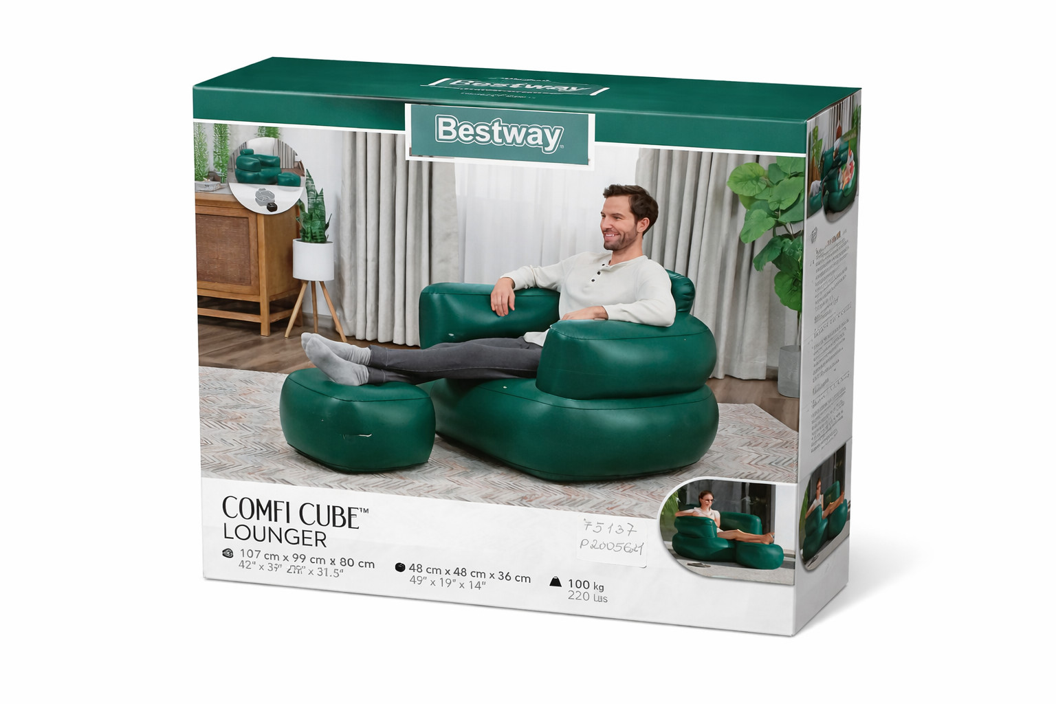 Şişmə kreslo Bestway 0738, vinil, 99х80х107 sm