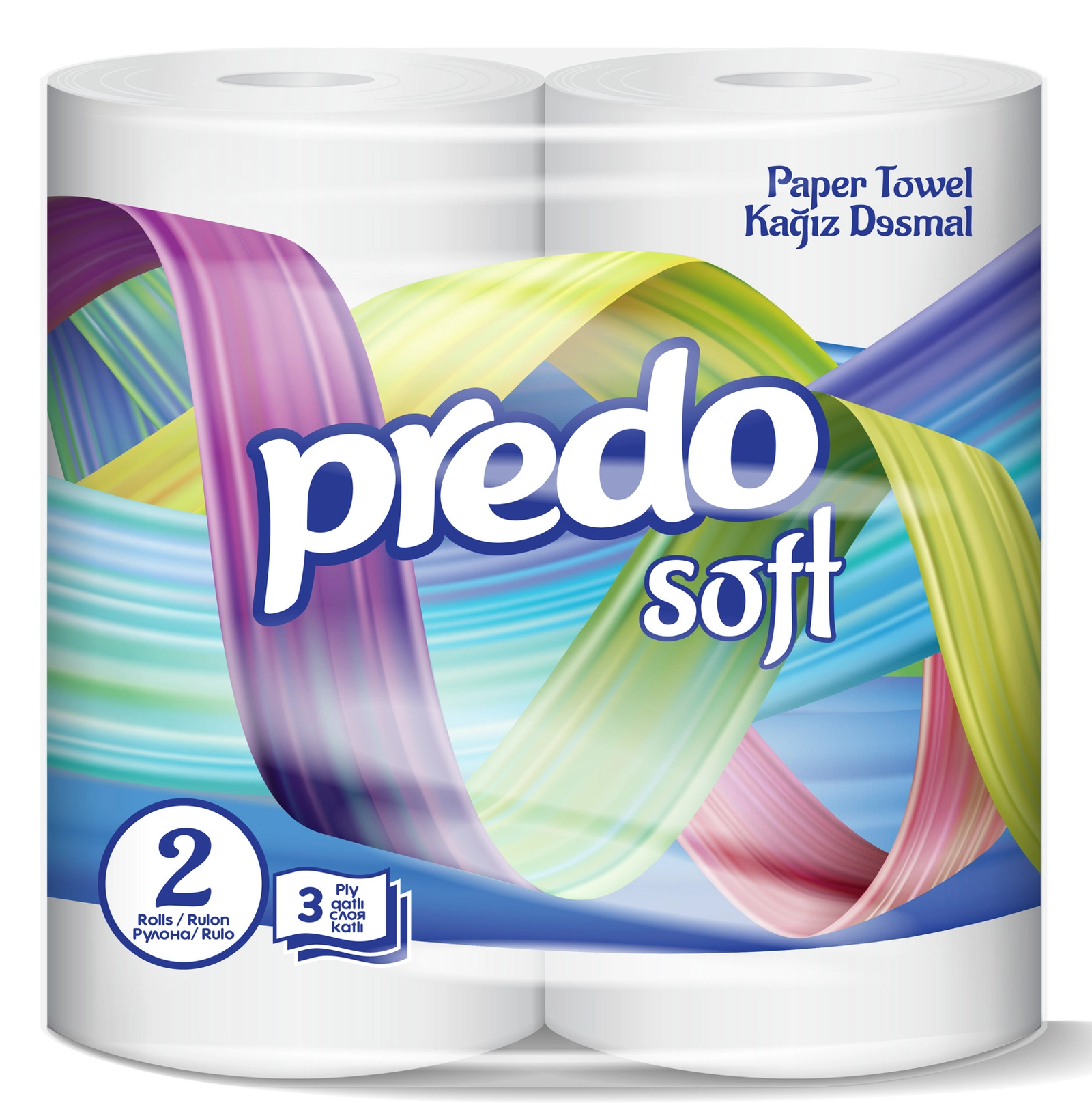 Mətbəx salfetləri Predo Soft, 3 qatlı, 2 rulon
