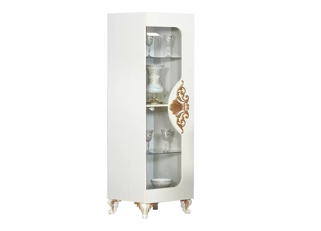 Vitrin Stil Mebel Leksus, 1 qapılı, laminat, krem, 50x180x45 sm