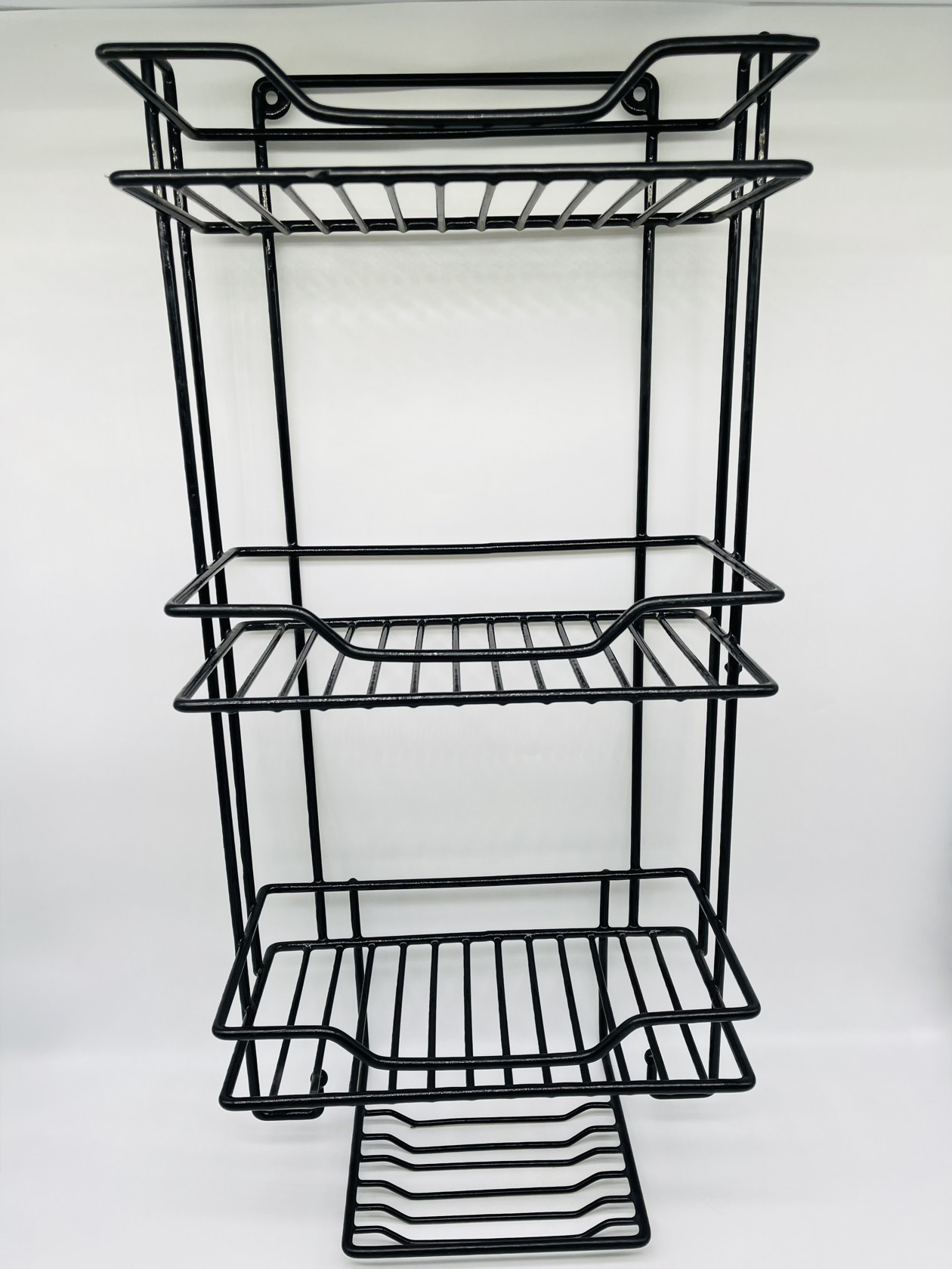 Hamam otağı üçün rəf L57, metal, qara, 50 sm