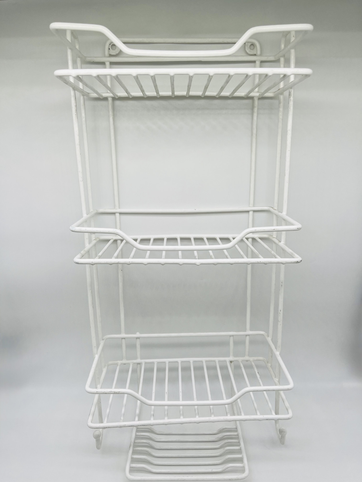 Hamam otağı üçün rəf L05, metal, ağ, 50 sm