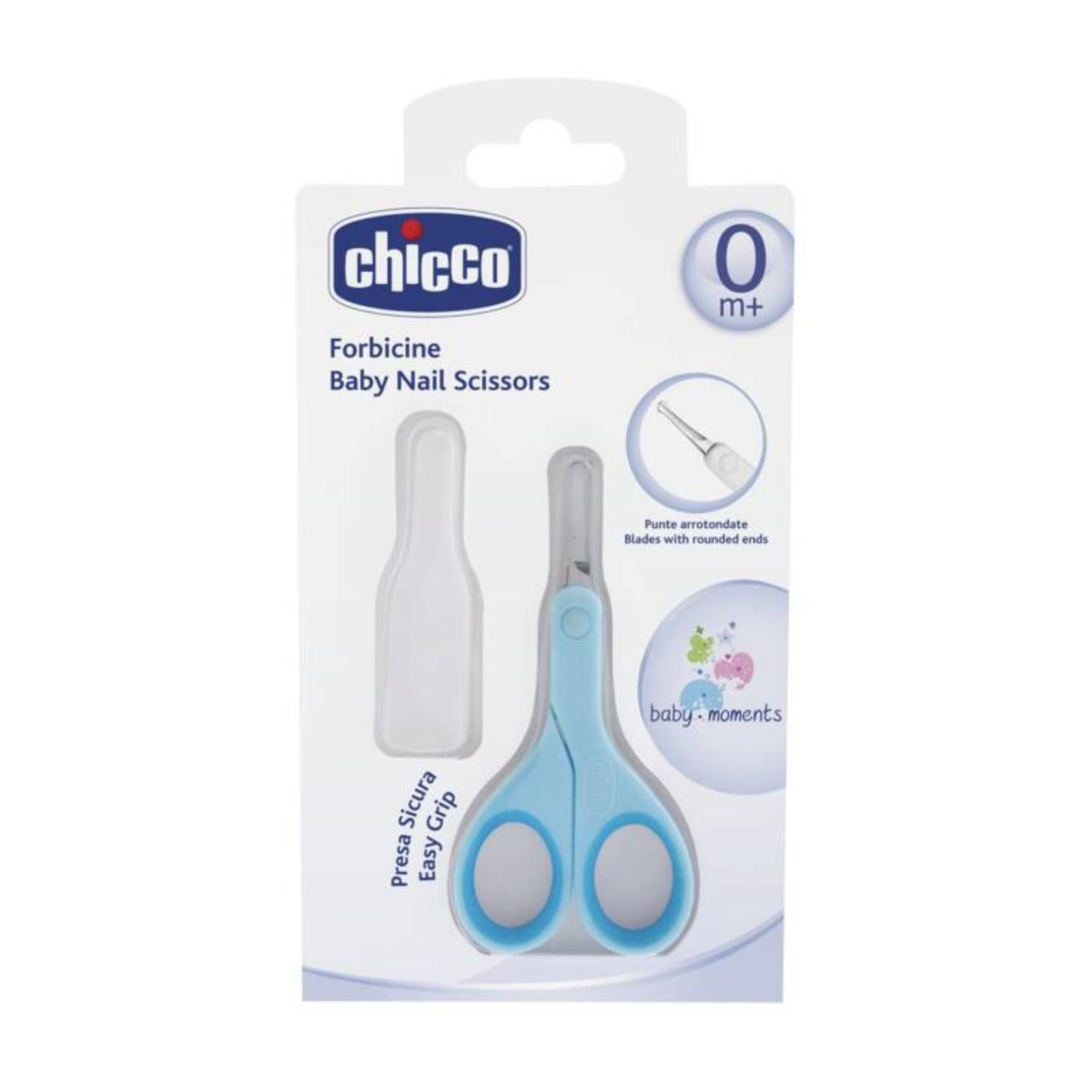 Körpələr üçün dırnaqtutan qayçı Chicco mavi