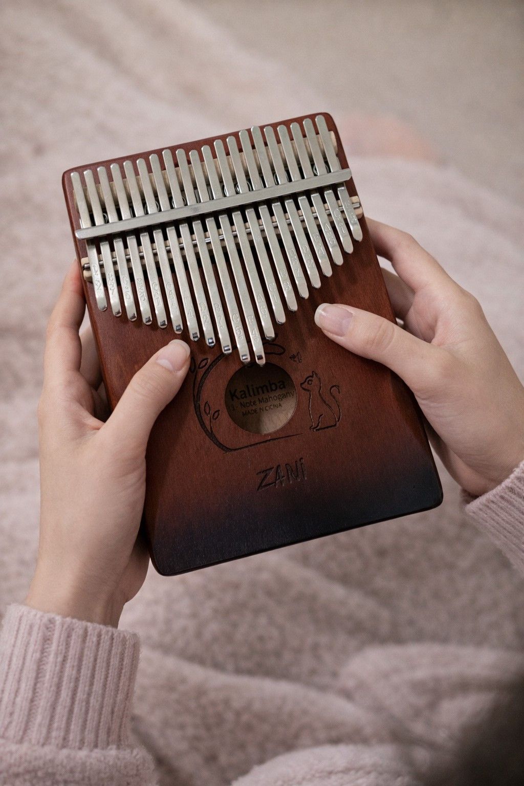 Kalimba, 21 not, tünd qəhvəyi