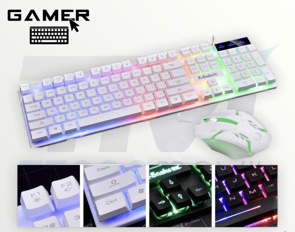 Oyun klaviatura və siçan dəsti K-Snake KM320 White