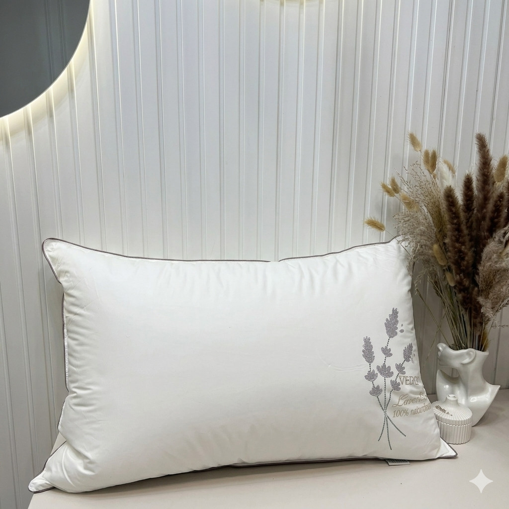 Ortopedik yastıq Laperia Lavender, ağ, 70x50x20 sm